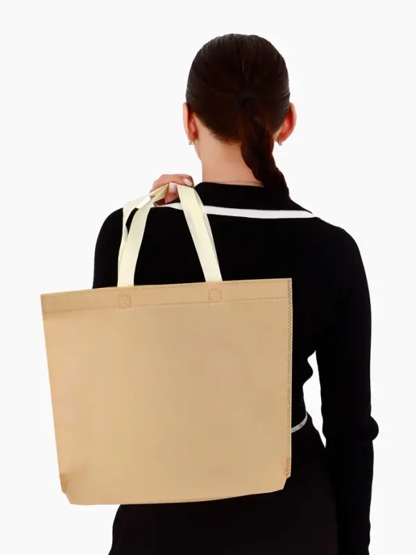 Пакет с петлевой ручкой, сумка - шопер &laquo;Эко&raquo;, 38&times;32&times;10 см, бежевый