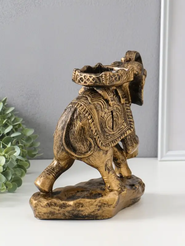 Копилка для денег &laquo;Слон счастья&raquo;, бронза, 27&times;25&times;13 см