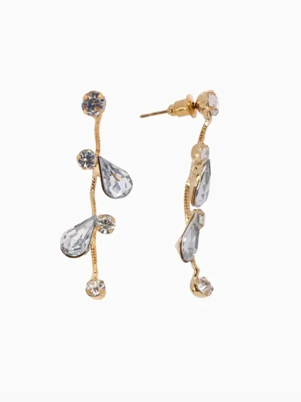 Набор 2 предмета: серьги, колье &laquo;Изумление&raquo;, цветение, белый в золоте, 42 см