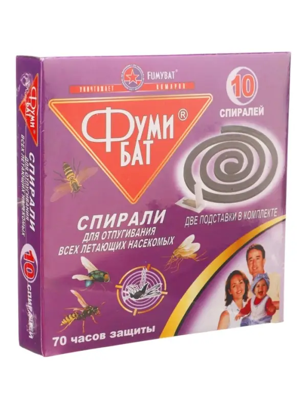 Спирали от комаров &laquo;ФУМИБАТ&raquo;, угольные, 10 шт.