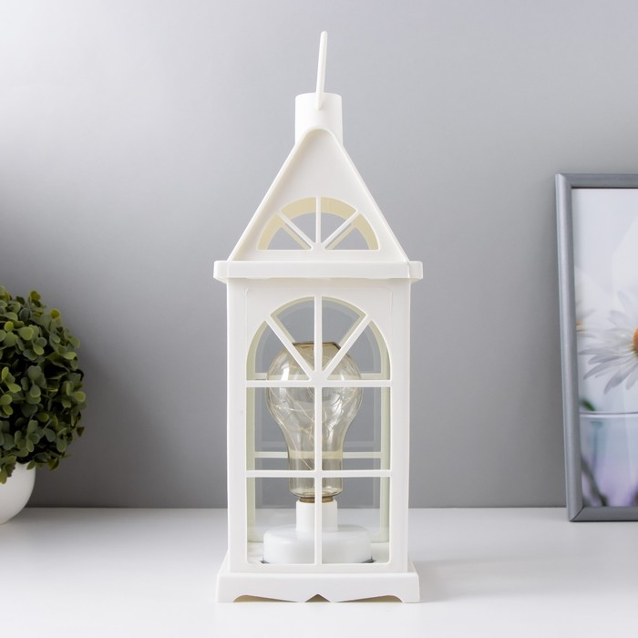 Ночник Ночник "Фонарь-домик"белая от батареек 3ААА 35х13,5х13,5 см RISALUX
