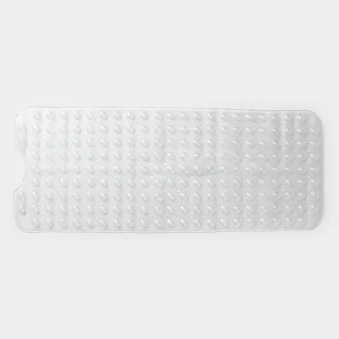 Коврик противоскользящий в ванну на присосках, 39&times;99 см, прозрачный