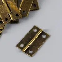 Петля для шкатулки металл с прямыми углами бронза набор 10 шт 2,2х3,68 см Петля для шкатулки металл с прямыми углами бронза набор 10 шт 2,2х3,68 см