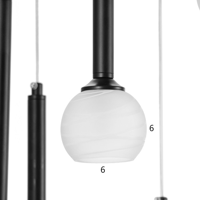 Светильник Светильник "Жозефина" 6х3Вт G4 Чёрный 30х30х180см