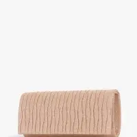 Сумка-клатч женская вечерняя на магните, на сребристой цепочке, блестящая, золотистая