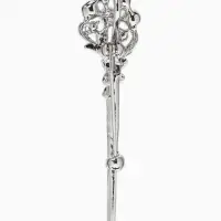 Брошь &laquo;Факел&raquo; жемчужный, цвет белый в серебре