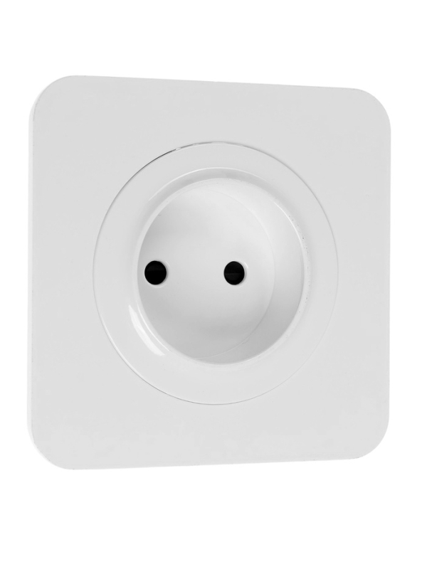 Розетка одноместная, серия  Розетка одноместная, серия "Circular", 10 А, скрытая, без з/к, белая