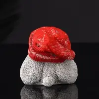 Фигура "Кролик  в шапке" 7 см, серый