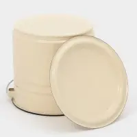 Ведро эмалированное, 12 л, с крышкой и ручкой, слоновое, кости