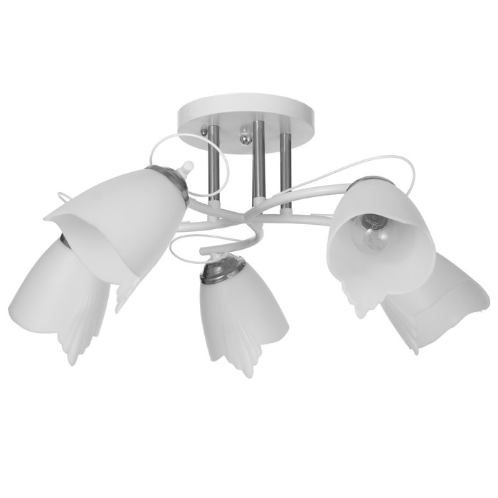 Люстра "Николь" 5х15Вт Е27 белый BayerLux