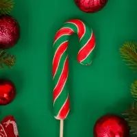 Карамель на палочке "Тутти-фрутти" трость красный/белый/зелёный, 30 г Карамель на палочке "Тутти-фрутти" трость красный/белый/зелёный, 30 г