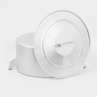 Кастрюля, 30 л, d=44 см, металлические ручки и крышка, листовой алюминий 2 мм, серебристая