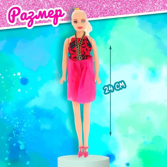 Кукла-модель «Оленька» в вечернем платье, МИКС Кукла-модель «Оленька» в вечернем платье, МИКС