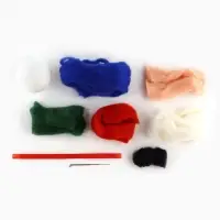 Ёлочный шар из шерсти на новый год &laquo;Дед Мороз&raquo;, d=7 см, новогодний набор для творчества