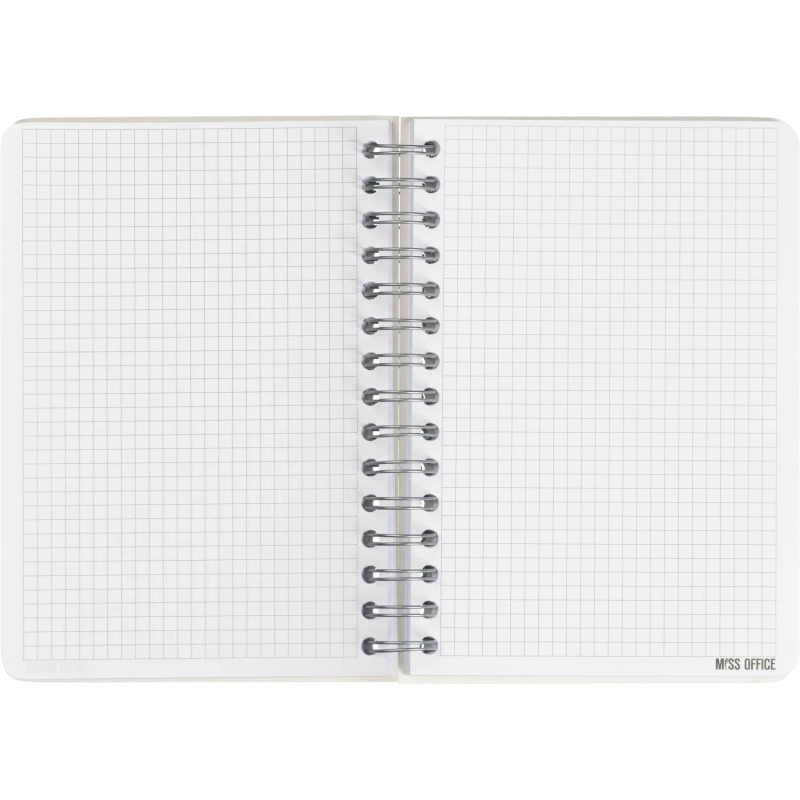 Тетрадь общая А5 Attache Miss Office 128л клетка гребень голубой с серебром