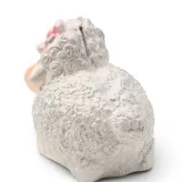 Копилка для денег &laquo;Овечка с бантиком&raquo;, 15&times;18 см, белая