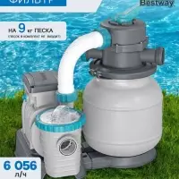 Фильтр-насос, 220-240V, 6056 л/ч, для бассейна, песочный, 58497 Bestway