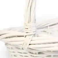 Корзина плетёная для хранения Folia, с ручкой, белая, набор 3 шт.