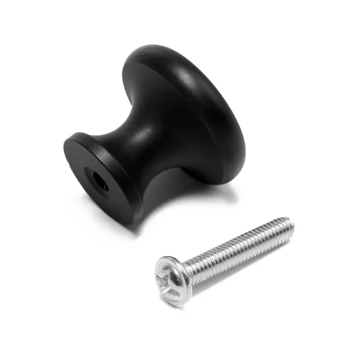 Ручка-кнопка CAPPIO PK320, d=24 мм, цвет черный