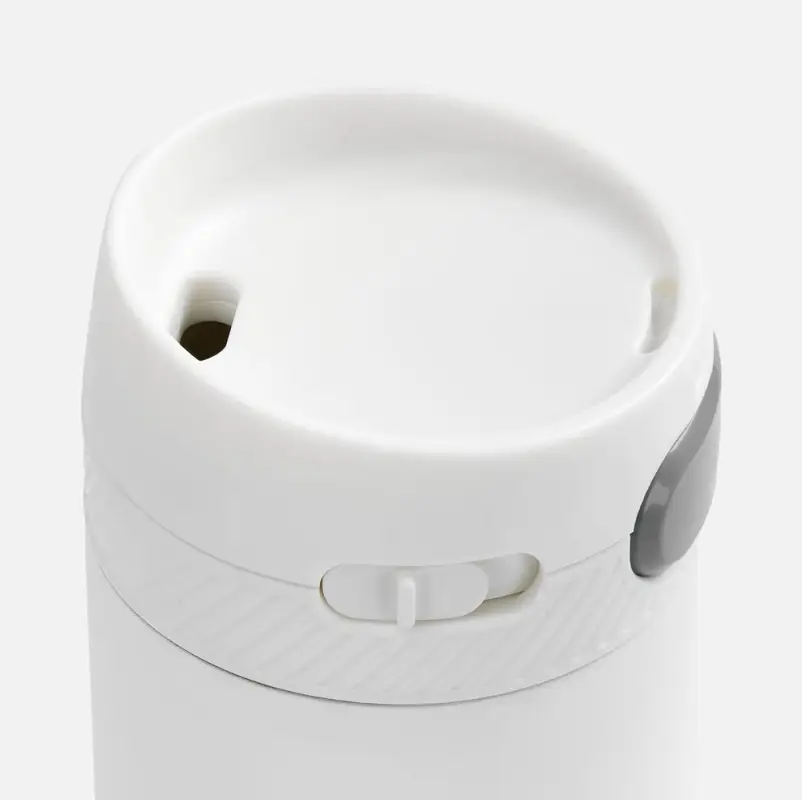 Термостакан X1 с цветной кнопкой, белый с серым