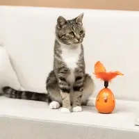 VETTA Игрушка для домашних животных, пластмасса, перья, 7х11,5 см