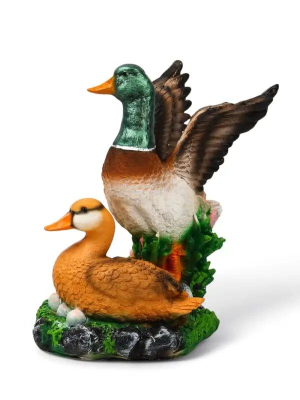 Садовая фигура из полистоуна &laquo;Утка с селезнем&raquo;, 24&times;17&times;35 см