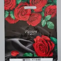 Пакет "Страсть", полиэтиленовый с вырубной ручкой, 38х47 см, 60 мкм 1464585