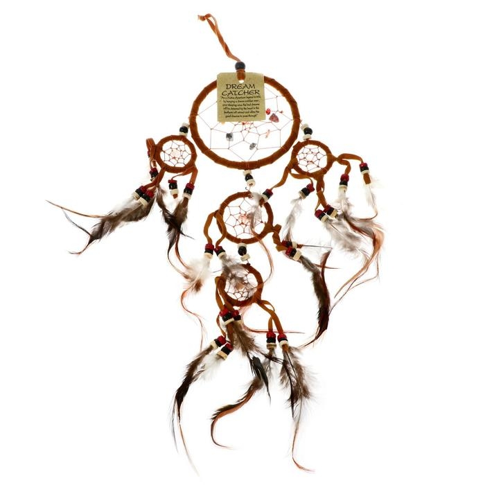 Ловец снов "Пять коричневых колец" 0,7х15х40 см