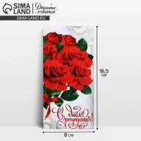 Конверт для денег «С Днём Рождения», 16.5×8 см