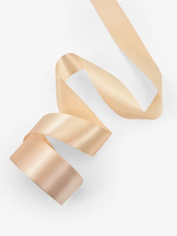 Лента атласная, 40 мм, 23&plusmn;1 м, светло-бежевая