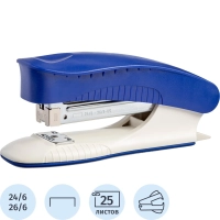 Степлер Комус PSBL2425 (№24/6-26/6) до 25 лист., пластик, синий