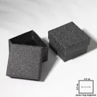Коробочка подарочная под серьги/кольцо «Блеск», 5×5, чёрная