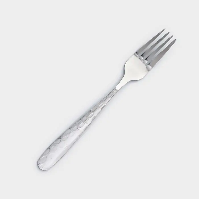 Набор вилок столовых Доляна &laquo;Соты&raquo;, h=20 см, 6 шт., серебристый