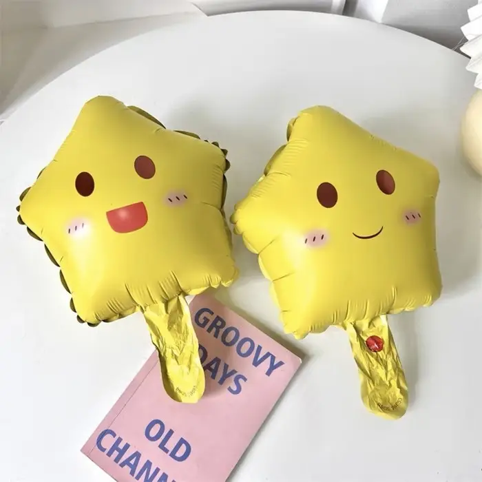 Воздушный шар фольгированный 10 Воздушный шар фольгированный 10" «Звезда смайл», для палочки, МИКС