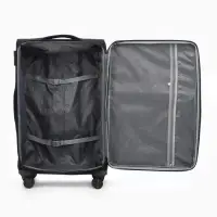 Чемодан на колёсах TEXTURA, кодовый замок, с увеличением, 47&times;30&times;78 см, 28", чёрный