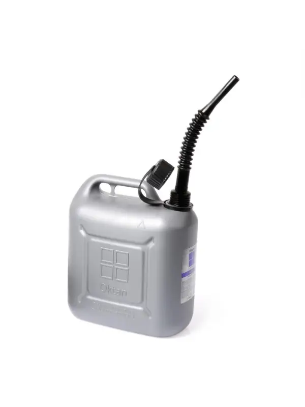 Канистра ГСМ Oktan METAL, 10 л, пластиковая, серая