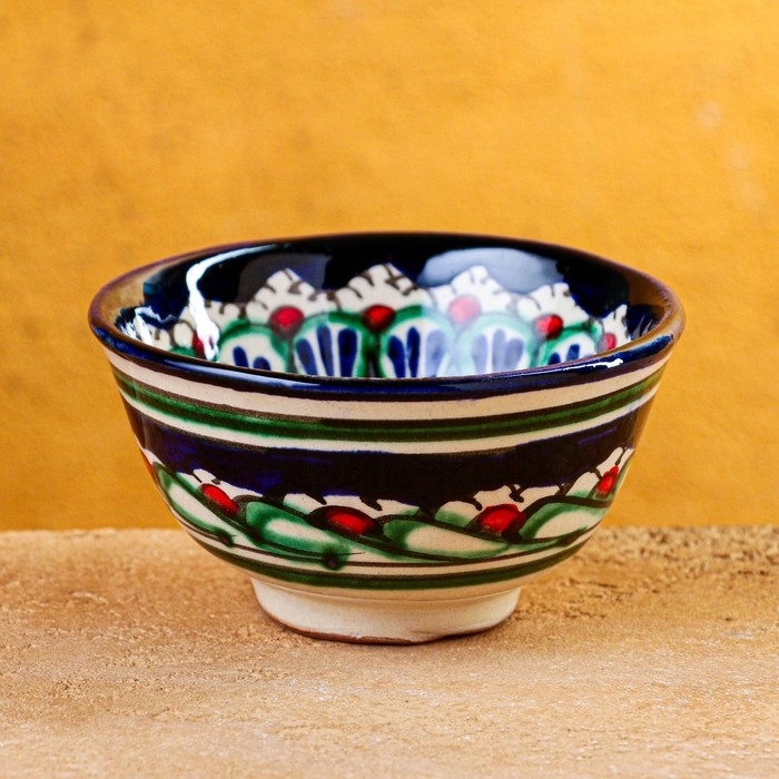 Пиала Риштанская керамика  Пиала Риштанская керамика "Узоры",  9,5 см микс