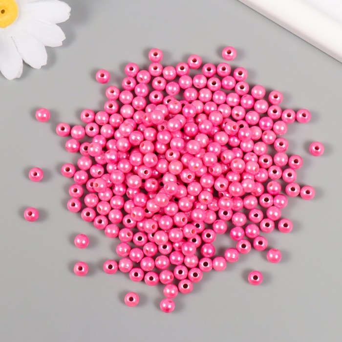 Набор бусин Набор бусин "Жемчуг" d 6 мм, 250 гр, розовый