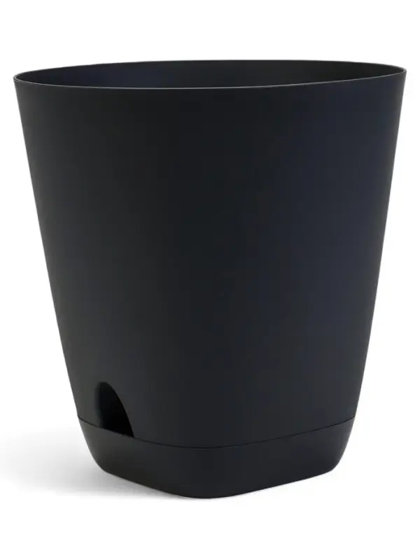 Кашпо с прикорневым поливом 8 л  D-24см, H-25см графит  Кашпо с прикорневым поливом 8 л  D-24см, H-25см графит "Гранд"