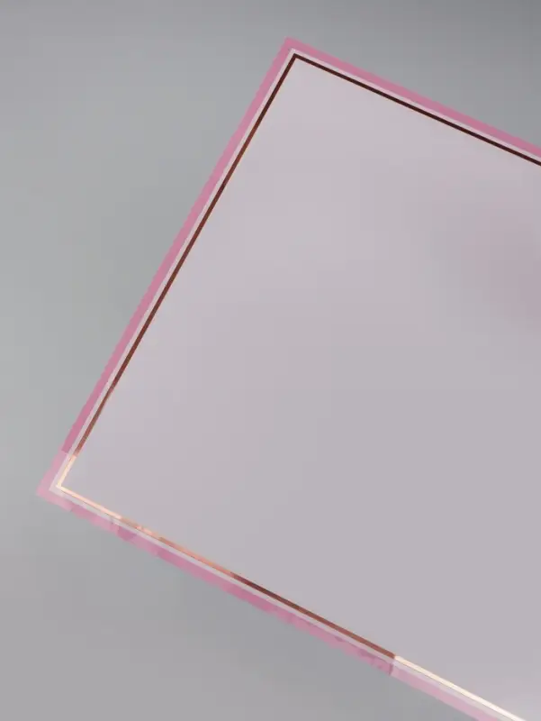 Плёнка для цветов &laquo;Двойная кайма&raquo;, светло-розовый, 57&times;57&plusmn;2 см