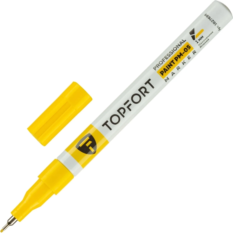 Маркер лаковый Topfort Paint 1 мм желтый