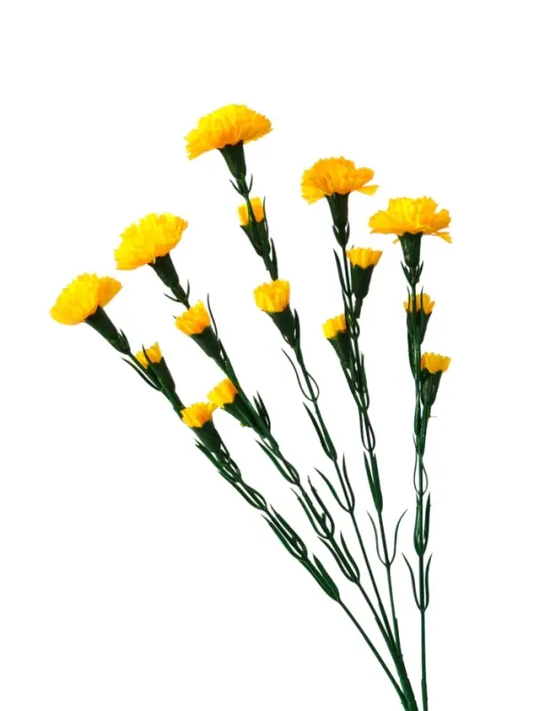 Цветы искусственные &laquo;Гвоздика кустовая&raquo;, h=60 см, жёлтые