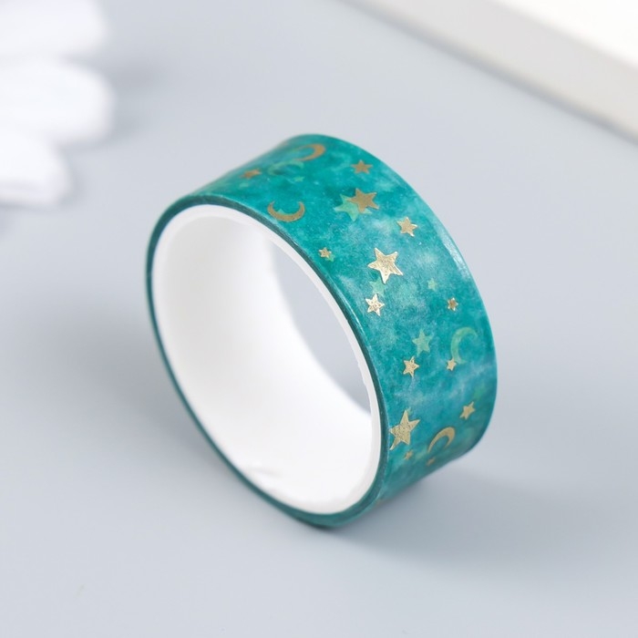 Клейкая лента бумага Клейкая лента бумага "Звёздное небо" набор 12 шт ширина 1,5 см намотка 2 м