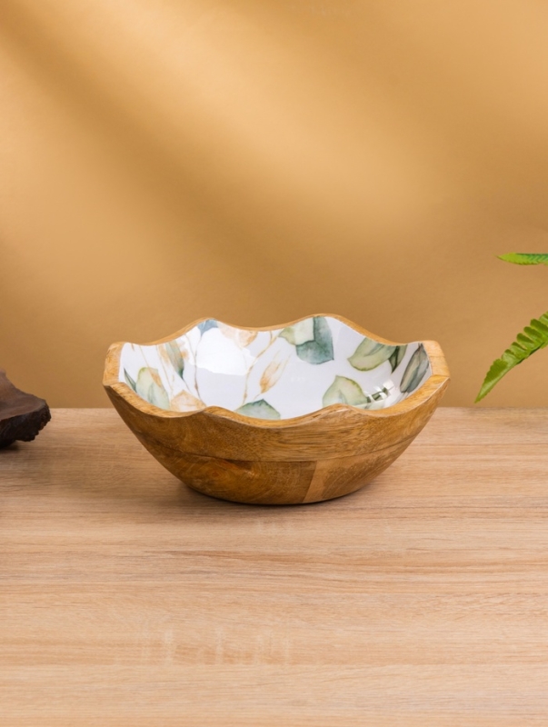 Салатник Салатник "Листья" дерево манго 20х20х8 см