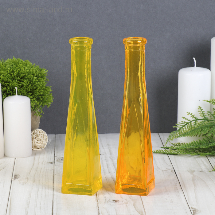 Ваза Ваза "Стрелки" прозрачная 20х4,3х4,3 см 0,1 л, микс