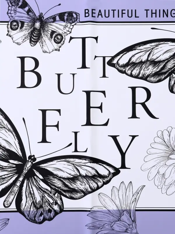 Пленка для цветов, «Бабочки», лиловый, 57×57±1 см