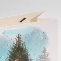 Пакет подарочный новогодний ламинированный «Девушка с ёлкой», ML 23 х 27 х 11,5 см