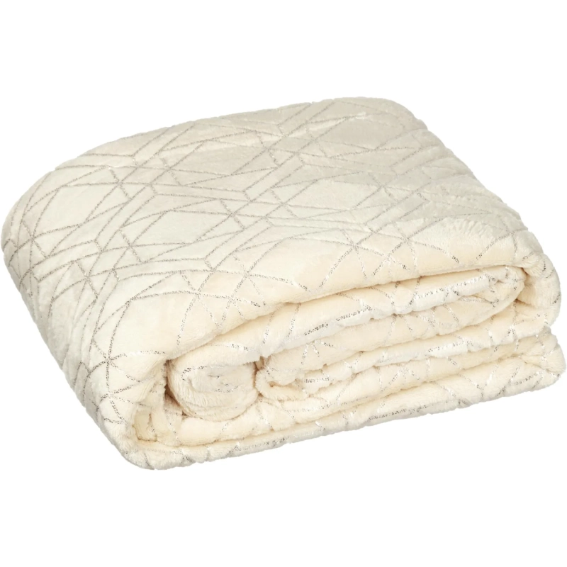 Плед микрофибра Luscan, фольга бежевый 200х220