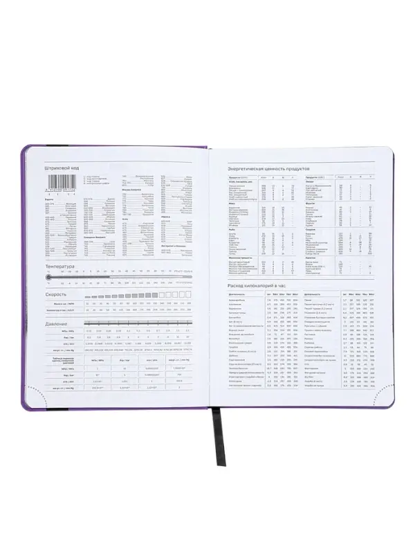 Ежедневник недатированный А5 Monochrome. Anemone, 136 листов, 7БЦ, фиолетовый, soft touch, с резинкой