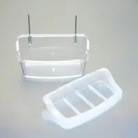 Кормушка для птиц, 11.7&times;6.3&times;5.5 см, внутренняя, с разделителем, пластик, прозрачная